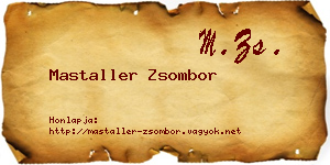 Mastaller Zsombor névjegykártya