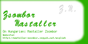 zsombor mastaller business card